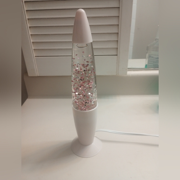 Pink Glitter Rocket Lava Lamp - Picture 2 of 7